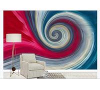 XLMING Abstrait Créatif Géométrique Coloré Spirale Papier Peint 3D Soie De Luxe Intissé Bureau Salle à Manger Canapé Chambre Salon TV Mural Décoratif-150cm×105cm