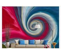 XLMING Abstrait Créatif Géométrique Coloré Spirale Papier Peint 3D Soie De Luxe Intissé Bureau Salle à Manger Canapé Chambre Salon TV Mural Décoratif-150cm×105cm