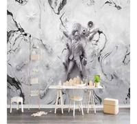 XLMING Abstrait Dessiné À La Main Art Graffiti Personnages Relief 3D Papier Peint Premium Texturé Soie Bureau Salle à Manger Salon Chambre Coucher Canapé TV Mur-250cm×170cm