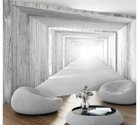 XLMING Abstrait En Trois Dimensions Grain De Bois Tunnel Espace Étendu 3D Papier Peint Luxe Décoration Manger Adulte Intérieure Salon Canapé Chambre Fond TV Mur-430cm×300cm