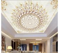XLMING Abstrait En Trois Dimensions Motifs Fleurs Imitation Marbre 3D Papier Peint Luxe Décoration Manger Adulte Intérieure Salon Canapé Chambre Fond TV Mur-400cm×280cm