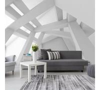 XLMING Abstrait Géométrie Architecture Expansion Espace 3D Papier Peint Premium Texturé Soie Bureau Salle à Manger Salon Chambre Coucher Canapé TV Mur-200cm×140cm