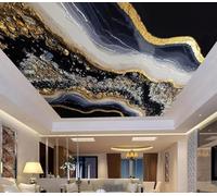 XLMING Abstrait Or Lignes Diamants Art 3D Papier Peint Luxe Décoration Manger Adulte Intérieure Salon Canapé Chambre Fond TV Mur-200cm×140cm