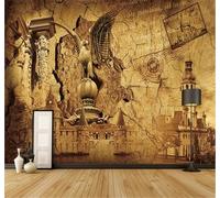 XLMING Abstrait Rétro Architecture Aigle Art 3D Papier Peint Luxe Décoration Manger Adulte Intérieure Salon Canapé Chambre Fond TV Mur-150cm×105cm