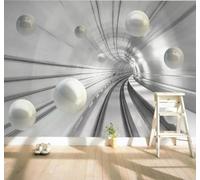 XLMING Abstrait Tunnel Extension De L'Espace Sphère Originalité Papier Peint 3D Soie De Luxe Intissé Bureau Salle à Manger Canapé Chambre Salon TV Mural Décoratif-250cm×170cm