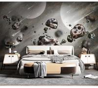 XLMING Abstrait Vintage Dessiné À La Main Ciel Étoilé Météorite Espace Papier Peint 3D Soie De Luxe Intissé Bureau Salle à Manger Canapé Chambre Salon TV Mural Décoratif-250cm×170cm