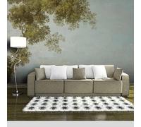 XLMING Arbre Végétal Vert Simple Et Rétro Papier Peint 3D Soie De Luxe Intissé Bureau Salle à Manger Canapé Chambre Salon TV Mural Décoratif-400cm×280cm