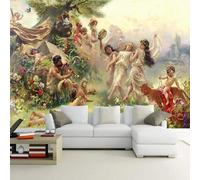 XLMING Arbres Personnages Animaux Et Œuvres D'Art Dessinés À La Main 3D Papier Peint Texture Soyeuse Intissé Salle à Manger Bureau D'étude Canapé Chambre Salon TV Mur-200cm×140cm