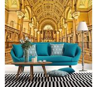 XLMING Architecture Artistique Tridimensionnelle À Grande Échelle Dorée 3D Papier Peint Luxe Décoration Manger Adulte Intérieure Salon Canapé Chambre Fond TV Mur-400cm×280cm