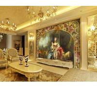 XLMING Architecture Créative Figures Florales Jungle Papier Peint 3D Soie De Luxe Intissé Bureau Salle à Manger Canapé Chambre Salon TV Mural Décoratif-200cm×140cm