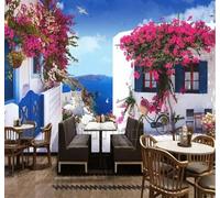 XLMING Architecture En Trois Dimensions Mer Vélo Fleurs 3D Papier Peint Premium Texturé Soie Bureau Salle à Manger Salon Chambre Coucher Canapé TV Mur-250cm×170cm