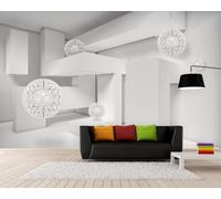 XLMING Architecture Géométrique Créative Sphère Individualité 3D Papier Peint Luxe Décoration Manger Adulte Intérieure Salon Canapé Chambre Fond TV Mur-350cm×256cm