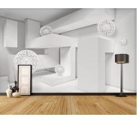 XLMING Architecture Géométrique Créative Sphère Individualité 3D Papier Peint Premium Texturé Soie Bureau Salle à Manger Salon Chambre Coucher Canapé TV Mur-400cm×280cm