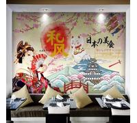 XLMING Architecture Peinte À La Main Personnages Montagnes Enneigées Fleurs 3D Papier Peint Luxe Décoration Manger Adulte Intérieure Salon Canapé Chambre Fond TV Mur-250cm×170cm