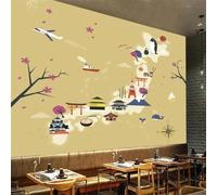 XLMING Architecture Rétro Cartoon Pingouin Avion Baleine 3D Papier Peint Texture Soyeuse Intissé Salle à Manger Bureau D'étude Canapé Chambre Salon TV Mur-200cm×140cm