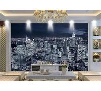 XLMING Architecture Urbaine Minimaliste En Trois Dimensions En Noir Et Blanc 3D Papier Peint Premium Texturé Soie Bureau Salle à Manger Salon Chambre Coucher Canapé TV Mur-400cm×280cm