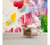 XLMING Art Abstrait Créatif Multicolore À L'Encre Papier Peint 3D Soie De Luxe Intissé Bureau Salle à Manger Canapé Chambre Salon TV Mural Décoratif-350cm×256cm