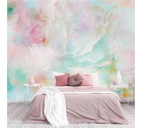 XLMING Art Abstrait Dessiné À La Main Coloré Original 3D Papier Peint Premium Texturé Soie Bureau Salle à Manger Salon Chambre Coucher Canapé TV Mur-350cm×256cm