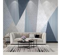 XLMING Art Abstrait Ligne Géométrique Cubique Bloc De Couleur 3D Papier Peint Texture Soyeuse Intissé Salle à Manger Bureau D'étude Canapé Chambre Salon TV Mur-150cm×105cm