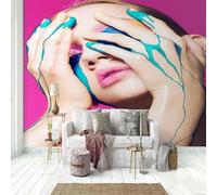 XLMING Art Abstrait Tridimensionnel De Personnages Multicolores 3D Papier Peint Luxe Décoration Manger Adulte Intérieure Salon Canapé Chambre Fond TV Mur-250cm×170cm