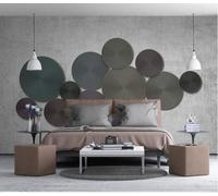 XLMING Art Circulaire Abstrait Créatif En Trois Dimensions 3D Papier Peint Luxe Décoration Manger Adulte Intérieure Salon Canapé Chambre Fond TV Mur-200cm×140cm