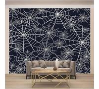XLMING Art Créatif Minimaliste En Forme De Toile D'Araignée Noire Et Blanche 3D Papier Peint Luxe Décoration Manger Adulte Intérieure Salon Canapé Chambre Fond TV Mur-350cm×256cm