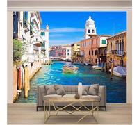 XLMING Art Créatif Stéréoscopique De L'Architecture De La Ville Fluviale 3D Papier Peint Luxe Décoration Manger Adulte Intérieure Salon Canapé Chambre Fond TV Mur-350cm×256cm
