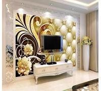 XLMING Art Floral Luxueux Avec Diamants Et Tissus D'Ameublement 3D Papier Peint Texture Soyeuse Intissé Salle à Manger Bureau D'étude Canapé Chambre Salon TV Mur-200cm×140cm