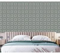 XLMING Art Geometric Square Pattern Vintage Papier Peint 3D Soie De Luxe Intissé Bureau Salle à Manger Canapé Chambre Salon TV Mural Décoratif-350cm×256cm