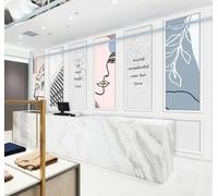 XLMING Art Géométrique Créatif En Plâtre Peint À La Main 3D Papier Peint Luxe Décoration Manger Adulte Intérieure Salon Canapé Chambre Fond TV Mur-150cm×105cm