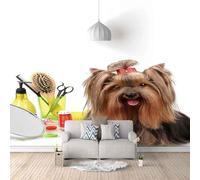 XLMING Art Minimaliste En Trois Dimensions D'Un Chiot Animalier 3D Papier Peint Luxe Décoration Manger Adulte Intérieure Salon Canapé Chambre Fond TV Mur-250cm×170cm