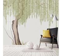 XLMING Art Minimaliste En Trois Dimensions Représentant Des Branches De Saule 3D Papier Peint Premium Texturé Soie Bureau Salle à Manger Salon Chambre Coucher Canapé TV Mur-200cm×140cm