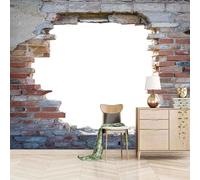 XLMING Art Mural Cubique Vintage En Briques Rouges 3D Papier Peint Premium Texturé Soie Bureau Salle à Manger Salon Chambre Coucher Canapé TV Mur-430cm×300cm