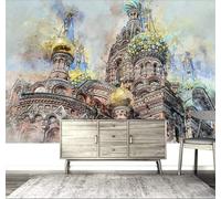 XLMING Art Peint À La Main Château D'Anime Classique 3D Papier Peint Premium Texturé Soie Bureau Salle à Manger Salon Chambre Coucher Canapé TV Mur-200cm×140cm