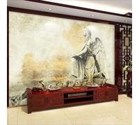 XLMING Art Peint À La Main Gribouillis Anges Colorés 3D Papier Peint Premium Texturé Soie Bureau Salle à Manger Salon Chambre Coucher Canapé TV Mur-250cm×170cm