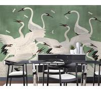 XLMING Art Rétro Représentant Une Volée D'Oiseaux Et Des Libellules Peints À La Main 3D Papier Peint Premium Texturé Soie Bureau Salle à Manger Salon Chambre Coucher Canapé TV Mur-430cm×300cm