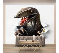 XLMING Art Simple Et Tridimensionnel De L'Animal Dinosaure 3D Papier Peint Luxe Décoration Manger Adulte Intérieure Salon Canapé Chambre Fond TV Mur-200cm×140cm