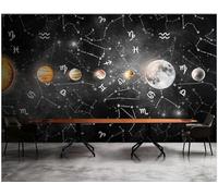 XLMING Art Tridimensionnel Peint À La Main Étoiles Constellations Planètes Papier Peint 3D Soie Texturée Haut De Gamme Salon Canapé Chambre À Coucher Salle Manger Murale-150cm×105cm
