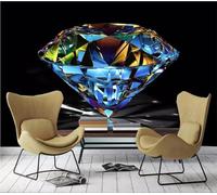 XLMING Art Tridimensionnel Personnalisé Diamants De Couleur Fine 3D Papier Peint Texture Soyeuse Intissé Salle à Manger Bureau D'étude Canapé Chambre Salon TV Mur-400cm×280cm