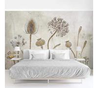 XLMING Art Végétal Simple Peint À La Main 3D Papier Peint Premium Texturé Soie Bureau Salle à Manger Salon Chambre Coucher Canapé TV Mur-430cm×300cm