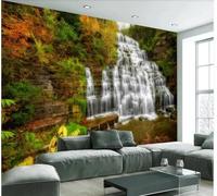 XLMING Beau Paysage Naturel De Cascade Chute D'Eau Chute D'Eau Papier Peint 3D Soie De Luxe Intissé Bureau Salle à Manger Canapé Chambre Salon TV Mural Décoratif-400cm×280cm