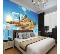 XLMING Beauté Nuages Blancs Ciel Bleu Château Dans Les Airs Architecture 3D Papier Peint Premium Texturé Soie Bureau Salle à Manger Salon Chambre Coucher Canapé TV Mur-150cm×105cm