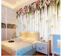 XLMING Beaux Minimalistes Frais Fleurs Colorées 3D Papier Peint Texture Soyeuse Intissé Salle à Manger Bureau D'étude Canapé Chambre Salon TV Mur-150cm×105cm