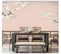 XLMING Beaux Minimalistes Roses Branches Fleurs 3D Papier Peint Luxe Décoration Manger Adulte Intérieure Salon Canapé Chambre Fond TV Mur-150cm×105cm