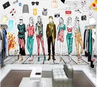 XLMING Blanc Mur De Briques Personnages Architecture Arbres 3D Papier Peint Luxe Décoration Manger Adulte Intérieure Salon Canapé Chambre Fond TV Mur-250cm×170cm