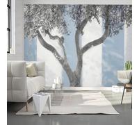 XLMING Bloc De Couleur D'Arbre D'Art Frais Peint À La Main 3D Papier Peint Premium Texturé Soie Bureau Salle à Manger Salon Chambre Coucher Canapé TV Mur-350cm×256cm