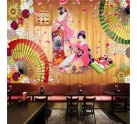 XLMING Bois Couleurs Fleurs Personnages Sushis 3D Papier Peint Premium Texturé Soie Bureau Salle à Manger Salon Chambre Coucher Canapé TV Mur-250cm×170cm