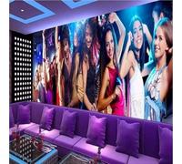 XLMING Boîte De Nuit Karaoké Bar Personnages Sexy Belle Femme 3D Papier Peint Texture Soyeuse Intissé Salle à Manger Bureau D'étude Canapé Chambre Salon TV Mur-150cm×105cm