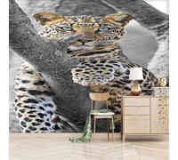 XLMING Branche Tridimensionnelle Simple Animal Tigre 3D Papier Peint Premium Texturé Soie Bureau Salle à Manger Salon Chambre Coucher Canapé TV Mur-350cm×256cm