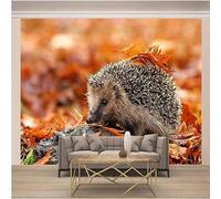 XLMING Cartoon Animal Hedgehog Leaves Art Papier Peint 3D Soie Texturée Haut De Gamme Salon Canapé Chambre À Coucher Salle Manger Murale-430cm×300cm
